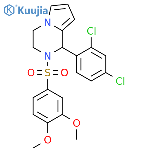 1-(2,4-dichlorophenyl)-2-(3,4-dimethoxybenzenesulfonyl)-1H,2H,3H,4H-pyrrolo1,2-apyrazine structure