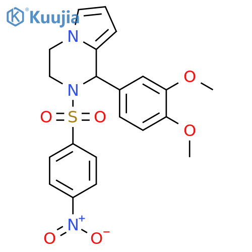 1-(3,4-dimethoxyphenyl)-2-(4-nitrobenzenesulfonyl)-1H,2H,3H,4H-pyrrolo1,2-apyrazine structure