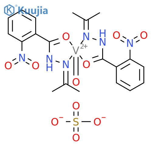 Vanadium(2+), bis[2-nitrobenzoic acid (1-methylethylidene)hydrazide]oxo-, sulfate (1:1) (9CI) structure