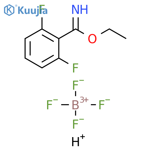 Benzenecarboximidic acid, 2,6-difluoro-, ethyl ester,tetrafluoroborate(1-) structure