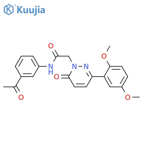 N-(3-acetylphenyl)-2-3-(2,5-dimethoxyphenyl)-6-oxo-1,6-dihydropyridazin-1-ylacetamide structure