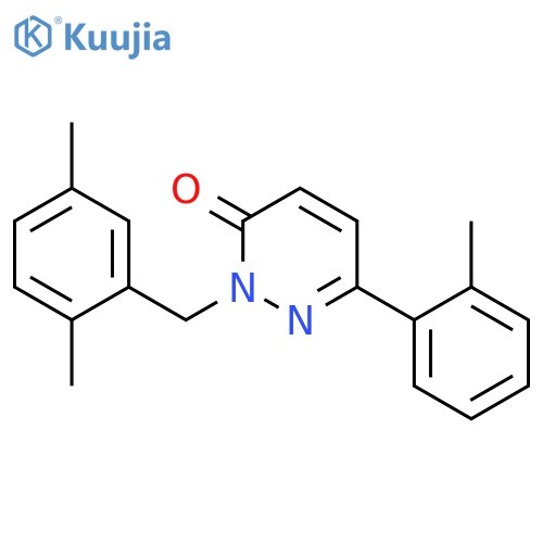 2-(2,5-dimethylphenyl)methyl-6-(2-methylphenyl)-2,3-dihydropyridazin-3-one structure