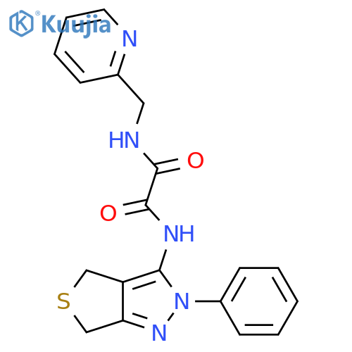 N-{2-phenyl-2H,4H,6H-thieno3,4-cpyrazol-3-yl}-N'-(pyridin-2-yl)methylethanediamide structure
