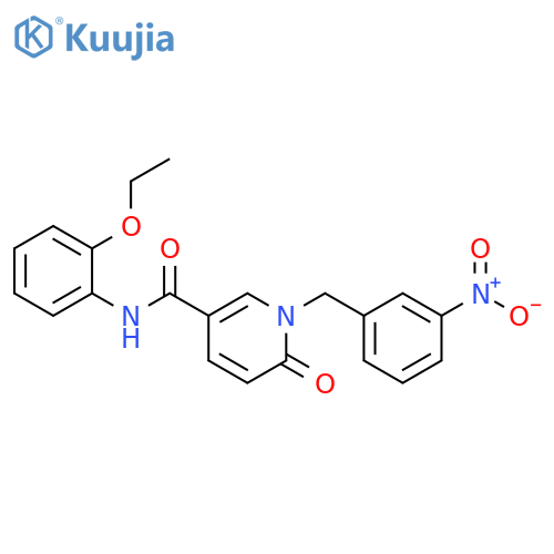 N-(2-ethoxyphenyl)-1-(3-nitrophenyl)methyl-6-oxo-1,6-dihydropyridine-3-carboxamide structure