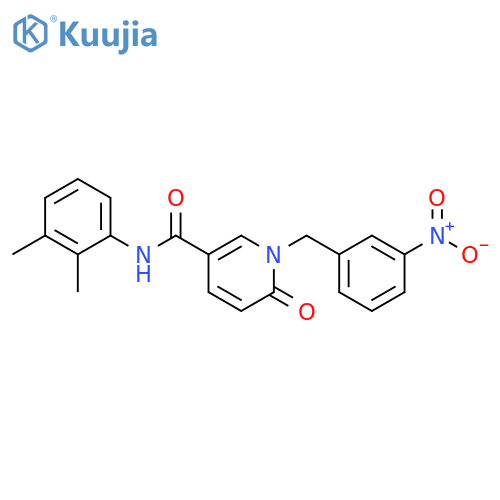 N-(2,3-dimethylphenyl)-1-(3-nitrophenyl)methyl-6-oxo-1,6-dihydropyridine-3-carboxamide structure