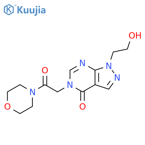 1-(2-hydroxyethyl)-5-2-(morpholin-4-yl)-2-oxoethyl-1H,4H,5H-pyrazolo3,4-dpyrimidin-4-one structure