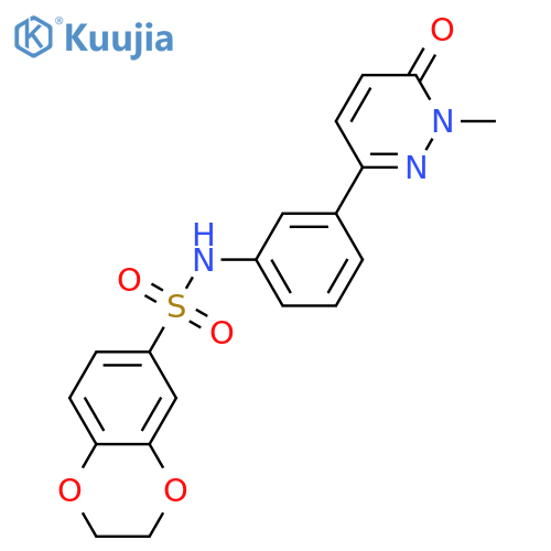 N-3-(1-methyl-6-oxo-1,6-dihydropyridazin-3-yl)phenyl-2,3-dihydro-1,4-benzodioxine-6-sulfonamide structure