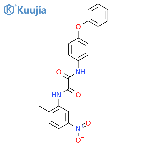 N-(2-methyl-5-nitrophenyl)-N'-(4-phenoxyphenyl)ethanediamide structure