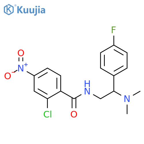 2-chloro-N-2-(dimethylamino)-2-(4-fluorophenyl)ethyl-4-nitrobenzamide structure