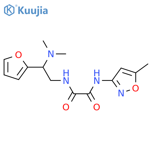 N'-2-(dimethylamino)-2-(furan-2-yl)ethyl-N-(5-methyl-1,2-oxazol-3-yl)ethanediamide structure