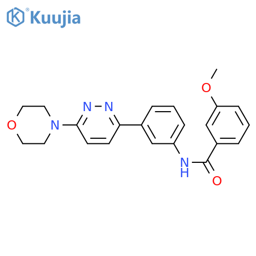 3-methoxy-N-{3-6-(morpholin-4-yl)pyridazin-3-ylphenyl}benzamide structure