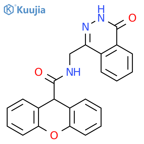 N-(4-oxo-3,4-dihydrophthalazin-1-yl)methyl-9H-xanthene-9-carboxamide structure