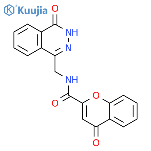 4-oxo-N-(4-oxo-3,4-dihydrophthalazin-1-yl)methyl-4H-chromene-2-carboxamide structure