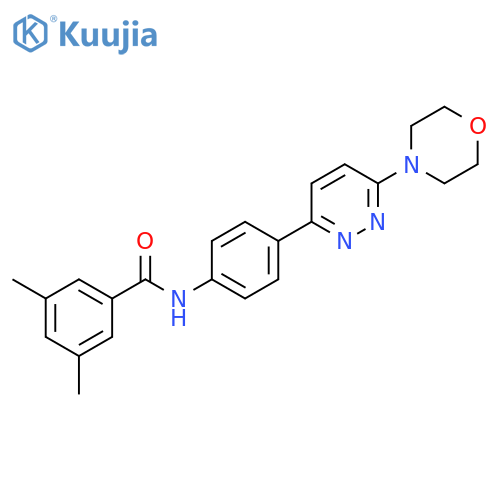 3,5-dimethyl-N-{4-6-(morpholin-4-yl)pyridazin-3-ylphenyl}benzamide structure