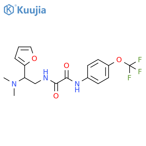 N-2-(dimethylamino)-2-(furan-2-yl)ethyl-N'-4-(trifluoromethoxy)phenylethanediamide structure