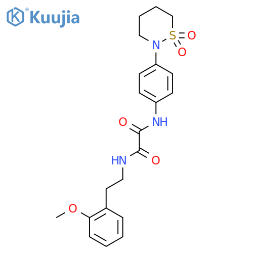N-4-(1,1-dioxo-1lambda6,2-thiazinan-2-yl)phenyl-N'-2-(2-methoxyphenyl)ethylethanediamide structure