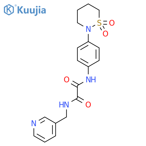 N-4-(1,1-dioxo-1lambda6,2-thiazinan-2-yl)phenyl-N'-(pyridin-3-yl)methylethanediamide structure