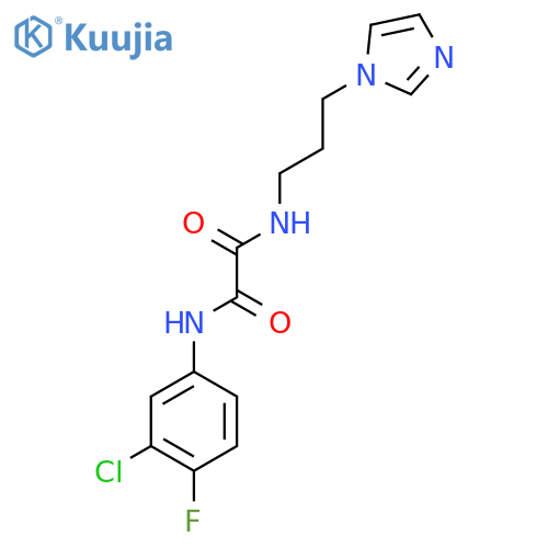 N'-(3-chloro-4-fluorophenyl)-N-3-(1H-imidazol-1-yl)propylethanediamide structure