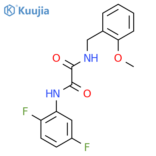 N-(2,5-difluorophenyl)-N'-(2-methoxyphenyl)methylethanediamide structure