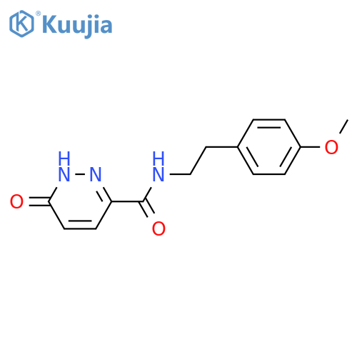 N-2-(4-methoxyphenyl)ethyl-6-oxo-1,6-dihydropyridazine-3-carboxamide structure