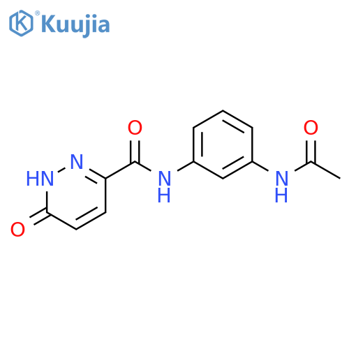 N-(3-acetamidophenyl)-6-oxo-1,6-dihydropyridazine-3-carboxamide structure