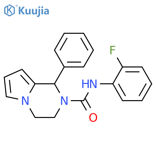 N-(2-fluorophenyl)-1-phenyl-1H,2H,3H,4H-pyrrolo1,2-apyrazine-2-carboxamide structure