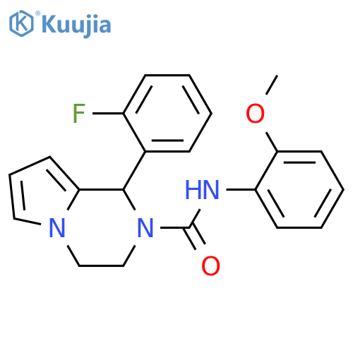 1-(2-fluorophenyl)-N-(2-methoxyphenyl)-1H,2H,3H,4H-pyrrolo1,2-apyrazine-2-carboxamide structure