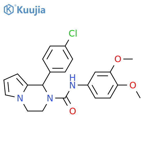 1-(4-chlorophenyl)-N-(3,4-dimethoxyphenyl)-1H,2H,3H,4H-pyrrolo1,2-apyrazine-2-carboxamide structure