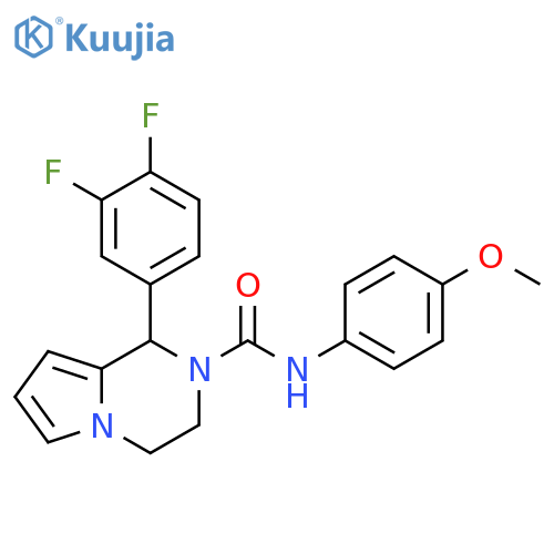 1-(3,4-difluorophenyl)-N-(4-methoxyphenyl)-1H,2H,3H,4H-pyrrolo1,2-apyrazine-2-carboxamide structure