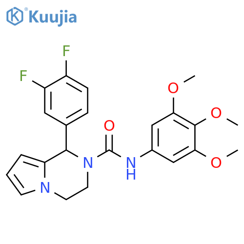 1-(3,4-difluorophenyl)-N-(3,4,5-trimethoxyphenyl)-1H,2H,3H,4H-pyrrolo1,2-apyrazine-2-carboxamide structure