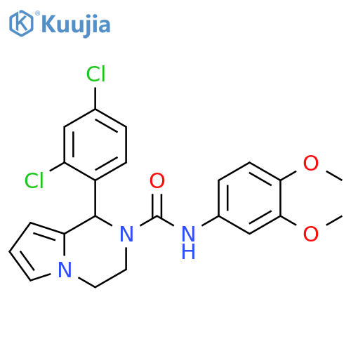 1-(2,4-dichlorophenyl)-N-(3,4-dimethoxyphenyl)-1H,2H,3H,4H-pyrrolo1,2-apyrazine-2-carboxamide structure