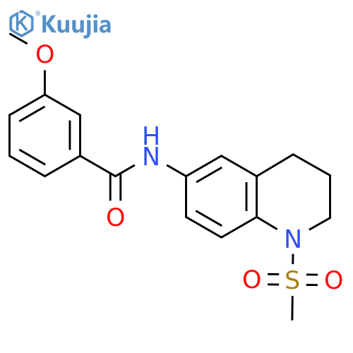 N-(1-methanesulfonyl-1,2,3,4-tetrahydroquinolin-6-yl)-3-methoxybenzamide structure