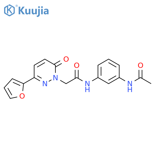 N-(3-acetamidophenyl)-2-3-(furan-2-yl)-6-oxo-1,6-dihydropyridazin-1-ylacetamide structure