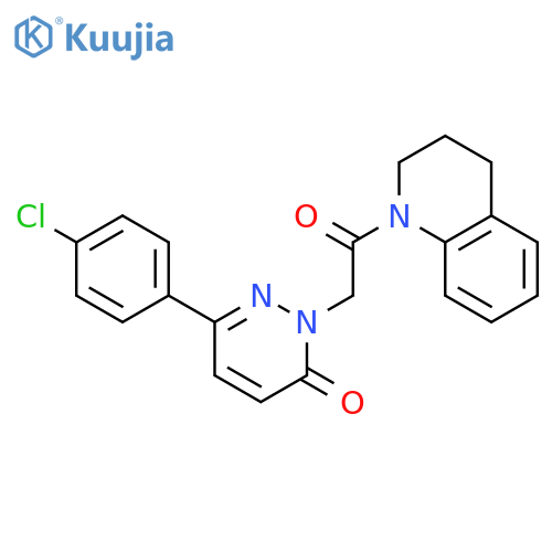6-(4-chlorophenyl)-2-2-oxo-2-(1,2,3,4-tetrahydroquinolin-1-yl)ethyl-2,3-dihydropyridazin-3-one structure