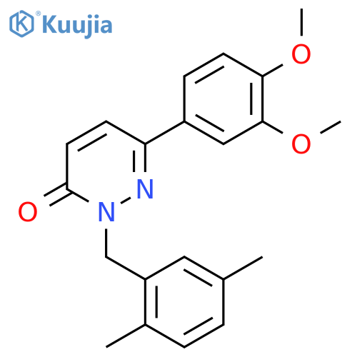 6-(3,4-dimethoxyphenyl)-2-(2,5-dimethylphenyl)methyl-2,3-dihydropyridazin-3-one structure
