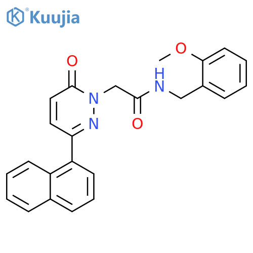 N-(2-methoxyphenyl)methyl-2-3-(naphthalen-1-yl)-6-oxo-1,6-dihydropyridazin-1-ylacetamide structure