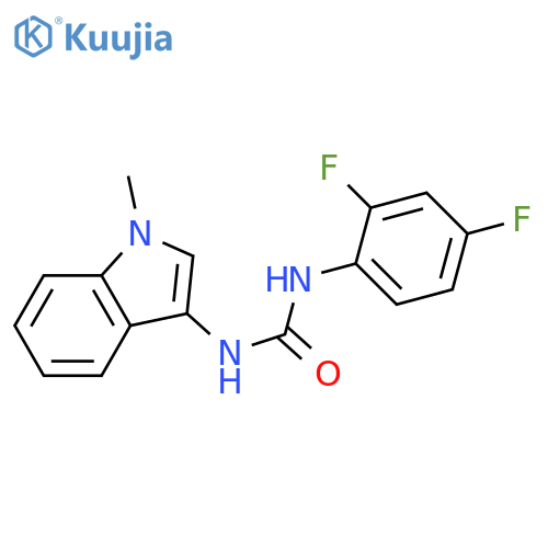 1-(2,4-difluorophenyl)-3-(1-methyl-1H-indol-3-yl)urea structure