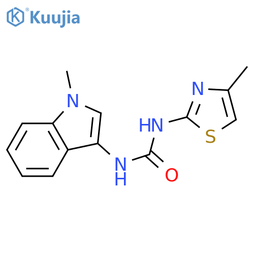 3-(4-methyl-1,3-thiazol-2-yl)-1-(1-methyl-1H-indol-3-yl)urea structure