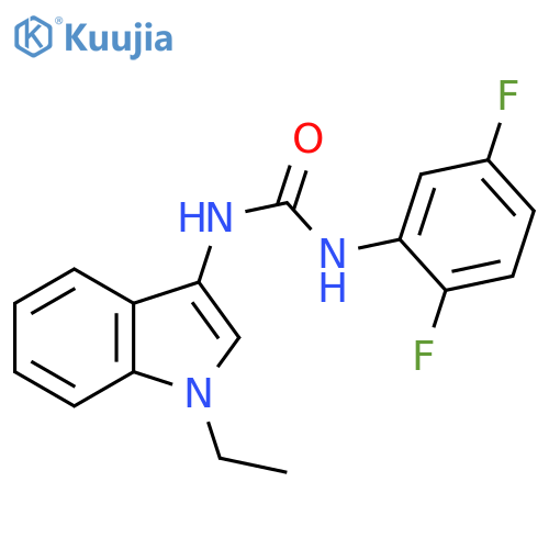 1-(2,5-difluorophenyl)-3-(1-ethyl-1H-indol-3-yl)urea structure