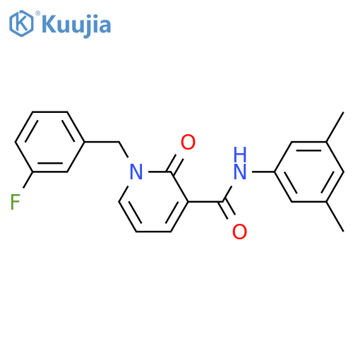N-(3,5-dimethylphenyl)-1-(3-fluorophenyl)methyl-2-oxo-1,2-dihydropyridine-3-carboxamide structure