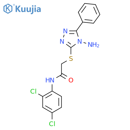 2-(4-amino-5-phenyl-4H-1,2,4-triazol-3-yl)sulfanyl-N-(2,4-dichlorophenyl)acetamide structure