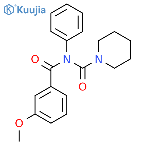 N-(3-methoxybenzoyl)-N-phenylpiperidine-1-carboxamide structure