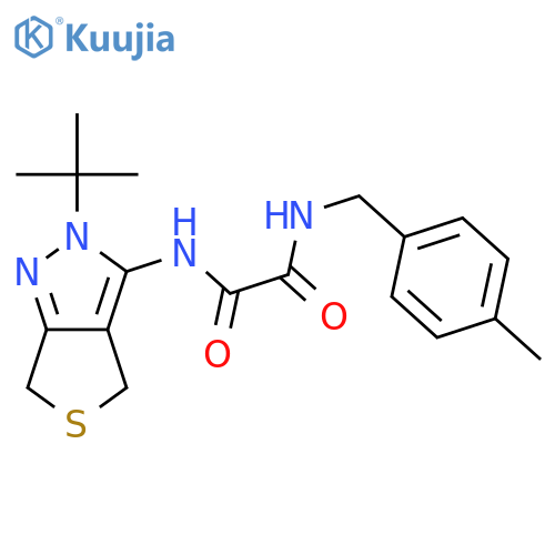 N-{2-tert-butyl-2H,4H,6H-thieno3,4-cpyrazol-3-yl}-N'-(4-methylphenyl)methylethanediamide structure