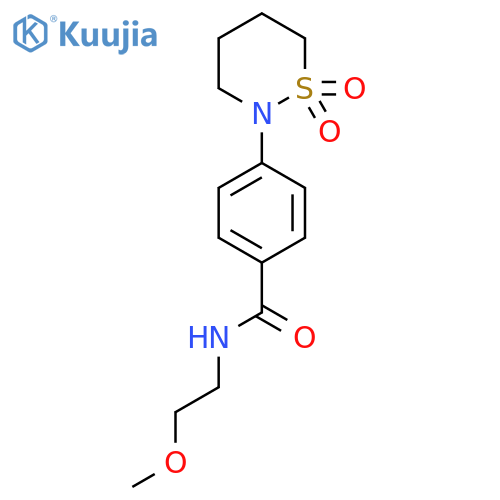 4-(1,1-dioxo-1lambda6,2-thiazinan-2-yl)-N-(2-methoxyethyl)benzamide structure