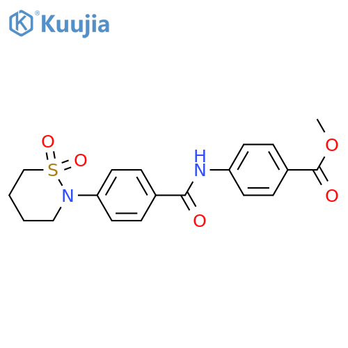 methyl 4-4-(1,1-dioxo-1lambda6,2-thiazinan-2-yl)benzamidobenzoate structure