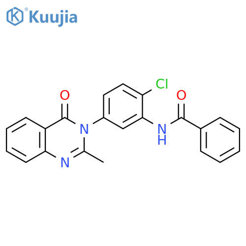 N-2-chloro-5-(2-methyl-4-oxo-3,4-dihydroquinazolin-3-yl)phenylbenzamide structure