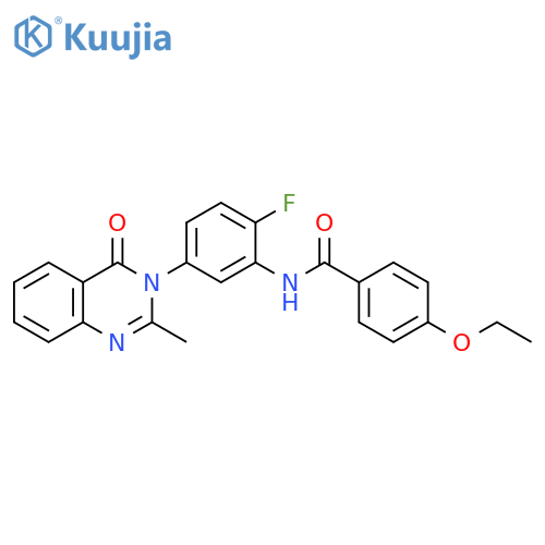 4-ethoxy-N-2-fluoro-5-(2-methyl-4-oxo-3,4-dihydroquinazolin-3-yl)phenylbenzamide structure