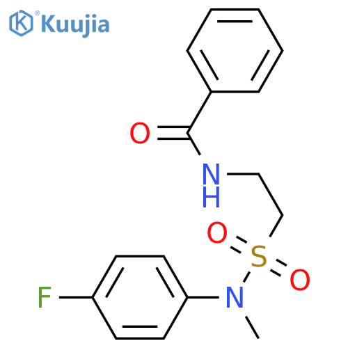 N-(2-{(4-fluorophenyl)methylsulfamoyl}ethyl)benzamide structure