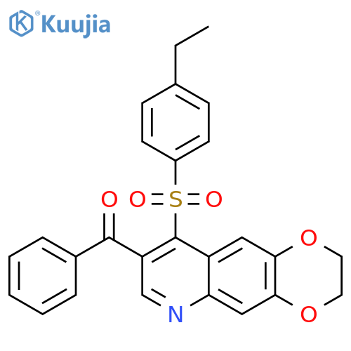 8-benzoyl-9-(4-ethylbenzenesulfonyl)-2H,3H-1,4dioxino2,3-gquinoline structure