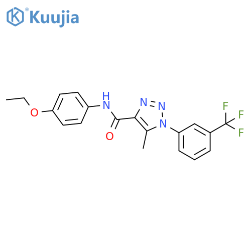 N-(4-ethoxyphenyl)-5-methyl-1-3-(trifluoromethyl)phenyl-1H-1,2,3-triazole-4-carboxamide structure